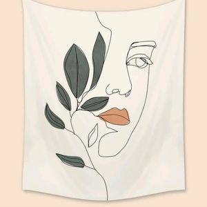 Abstract figures graphic tapestry